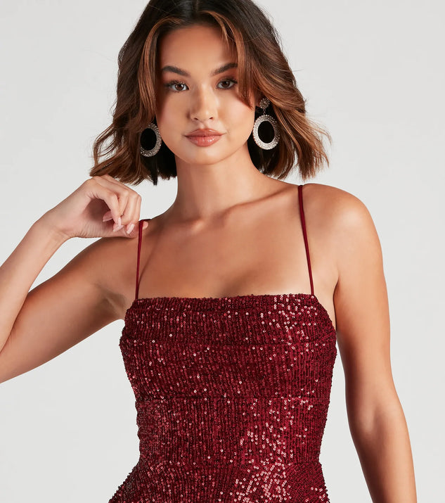 Marybelle Sequin A-Line Dress