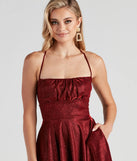 Kaylee Formal Woven Glitter Party Dress