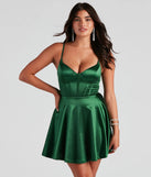 Macie Satin Corset Party Dress