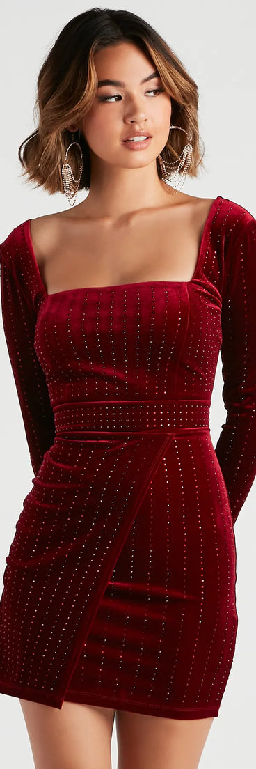 Katrina Velvet Long Sleeve Dress