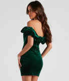 Beth Velvet Ruffle Party Dress