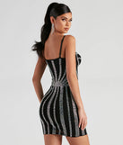 Kalani Iridescent Rhinestone Corset Mini Dress
