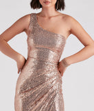 Ava Formal Sequin Wrap Midi Dress