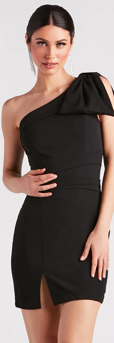 Diane Crepe Bow Strap Short Dress