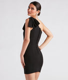 Diane Crepe Bow Strap Short Dress