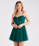 Brooke Formal Tulle Corset Skater Dress