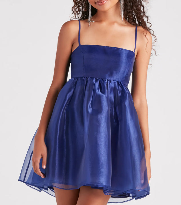 Harlow Square Neck Babydoll Party Dress | Windsor