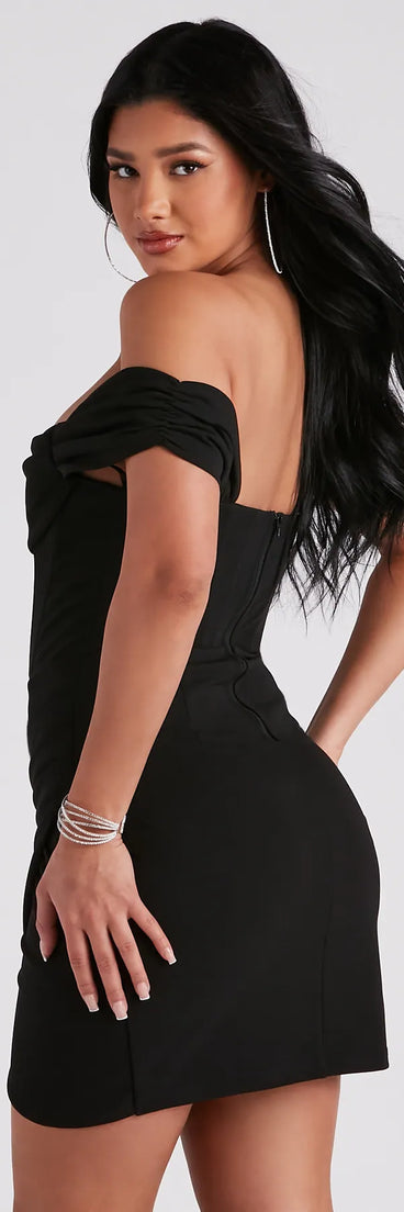 Ophelia Crepe Corset Short Dress