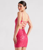 The Leila Sequin Bodycon Mini Dress is a mini dress that will make a statement with its short hemline and on-trend details to have you ready for any event!