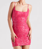 Own the evening in the Leila Sequin Bodycon Mini Dress in fuchsia, a fall cocktail dress perfect for rooftop parties and stylish soirées.