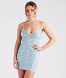 Alexa Rhinestone Lace-Up Party Dress