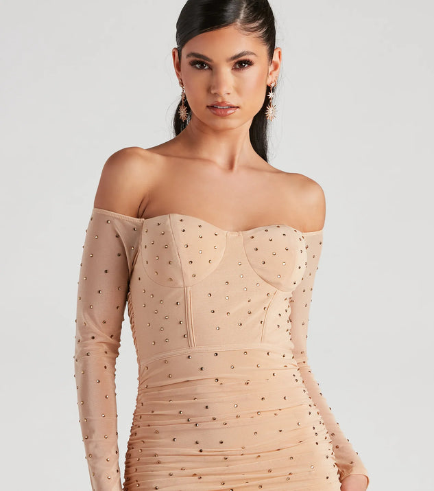 ワンピース S rhinestone dress THEREDTHREAD / ザレッドスレッド】S rhinestone dress