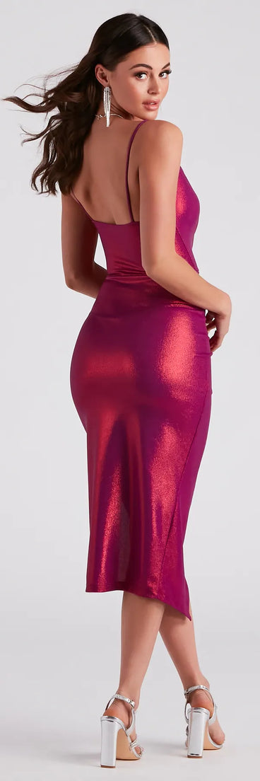 Liv Formal Metallic Midi Dress
