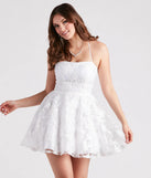 Turn heads in the beaming Joanna Sequin Lace Party Dress, a stunning white sequin dress designed to add sparkle and elegance to your next night out or special occasion.