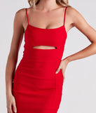 Mia Formal Sleeveless Cutout Midi Dress