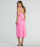 The midi dress length on the Winnie Formal Satin One-Shoulder Midi Dress provides an elevated silhouette perfect for any party, occasion, or everyday styling.