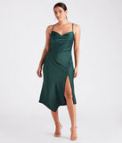 The Annabella Formal Satin A-Line Midi Dress is a mini dress that will make a statement with its short hemline and on-trend details to have you ready for any event!