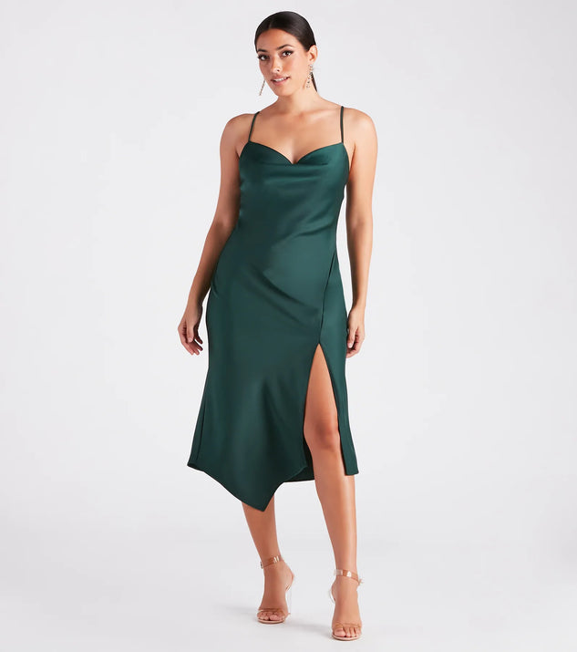 Annabella High Slit Midi. Dress