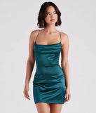 Leanna Satin Strappy Mini Dress
