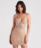 Nessa Rhinestone Mesh Party Dress