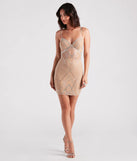 Nessa Rhinestone Mesh Party Dress