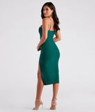 Alia Formal High Slit Midi Dress
