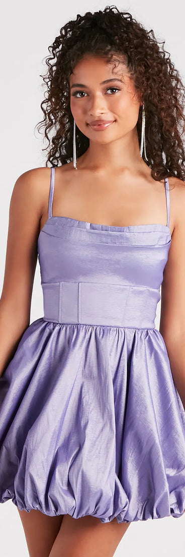 Ellie Sleeveless Bubble Hem Skater Dress