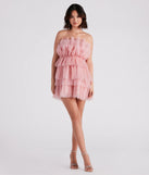 Alisa Glitter Tulle Short Party Dress