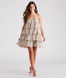 Priah Sequin Tiered Ruffle Party Dress