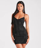 Bertha Rhinestone Lace-Up Party Dress