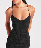 Bertha Rhinestone Lace-Up Party Dress