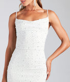 Own every entrance in the Catalina Rhinestone And Pearl Formal Mini Dress, a white party dress perfect for milestone birthdays and grad parties, or dancing through summer nights and unforgettable bachelorette celebrations.