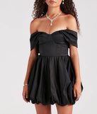 Bernadette Taffeta Corset Bubble Hem Party Dress