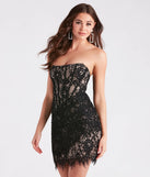 Kailey Lace Corset Mini Party Dress