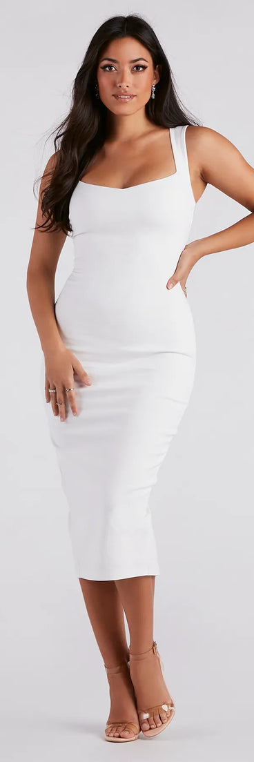 Karlee Formal Ponte Sleeveless Midi Dress