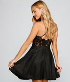 Erina Formal Woven Glitter And Lace Dress
