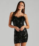 The Sarahi Sequin Rose Marabou Mini Dress is a mini dress that will make a statement with its short hemline and on-trend details to have you ready for any event!
