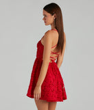 Kiana Flower Lace-Up A-Line Party Dress