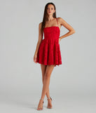 Kiana Flower Lace-Up A-Line Party Dress