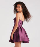 Francie Taffeta Strapless A-Line Dress