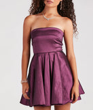 Francie Taffeta Strapless A-Line Dress
