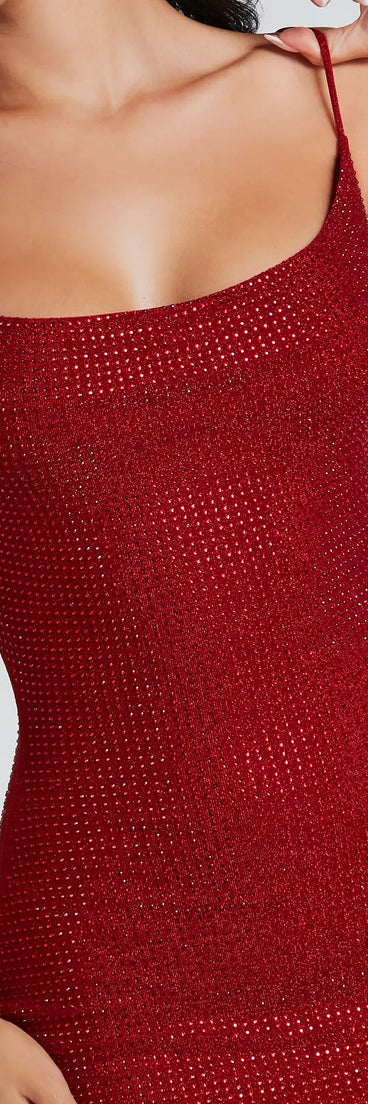 Paige Rhinestone Formal Bodycon Mini Dress