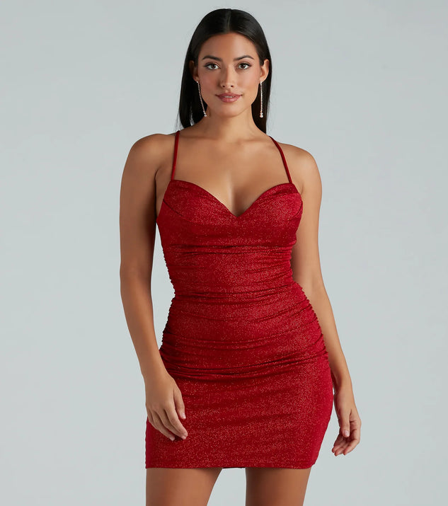 strappy party dress Rita Glitter Strappy Back Party Dress