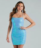Lennyn Sequin Lace-Up Party Dress