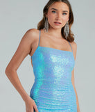 Lennyn Sequin Lace-Up Party Dress