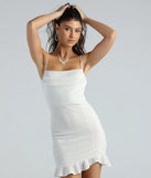Edna Glitter Ruffle Party Mini Dress