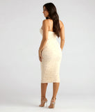 Revamp your 2025 wardrobe with this chic addition, the Zoe Formal Mesh Faux Pearl Midi Dress in ivory, perfect for elevating your style in the new year.