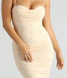 Revamp your 2025 wardrobe with this chic addition, the Zoe Formal Mesh Faux Pearl Midi Dress in ivory, perfect for elevating your style in the new year.