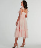 Arielle Bow Strap A-Line Midi Formal Dress