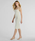 Revamp your 2025 wardrobe with this chic addition, the Avery Formal Mesh Bodycon Midi Dress in ivory, perfect for elevating your style in the new year.